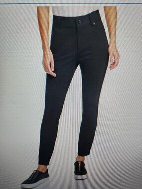 DKNY Women's Workwear High Rise Slim Stretch Pant Size 10 Black